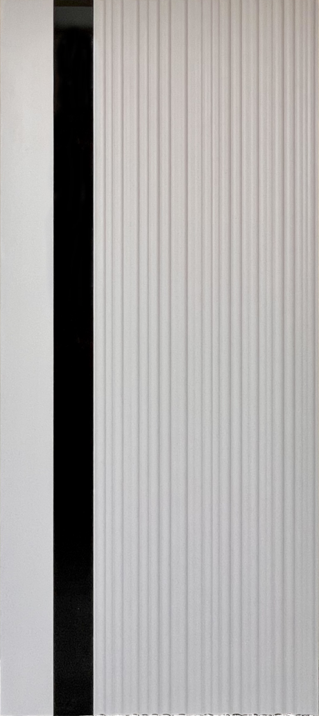 Межкомнатная дверь со стеклом Триест RAL 7047 Эмаль (Мильяна)