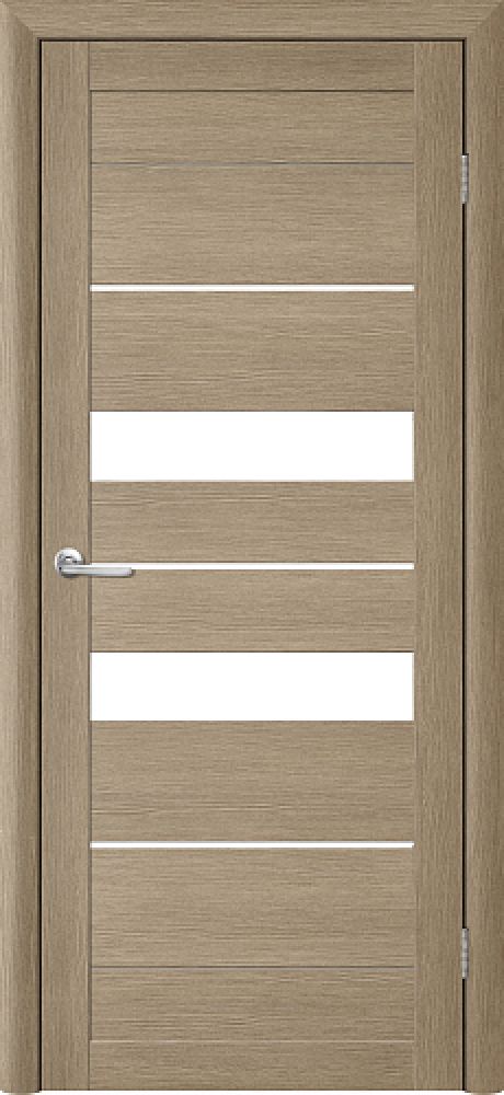 Межкомнатная дверь со стеклом Тренд Т-4 Лиственница латте Eco Tex Стекло белое (ALBERO)