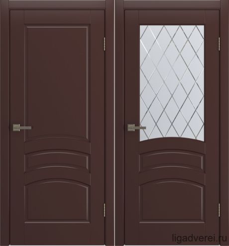 Межкомнатная дверь Venecia Шоколад Эмаль (Лига дверей)