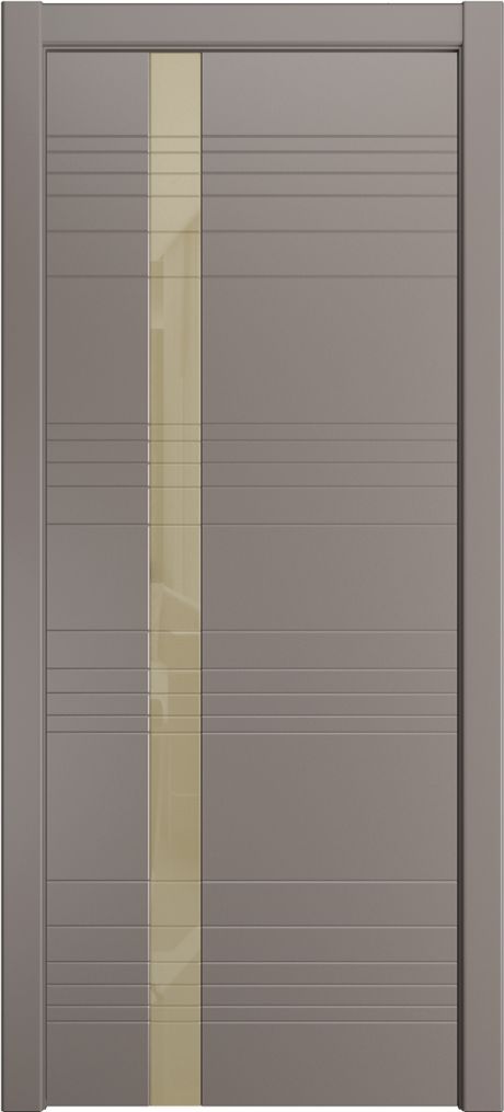 Межкомнатная дверь со стеклом ID-H Темно-серый Эмаль (Мильяна)