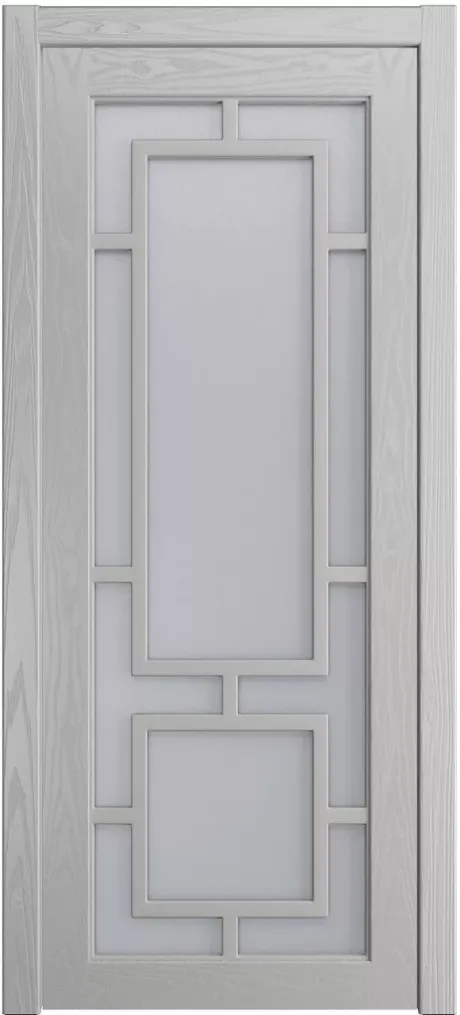 Межкомнатная дверь со стеклом Италия Грей Шпон (Мильяна)