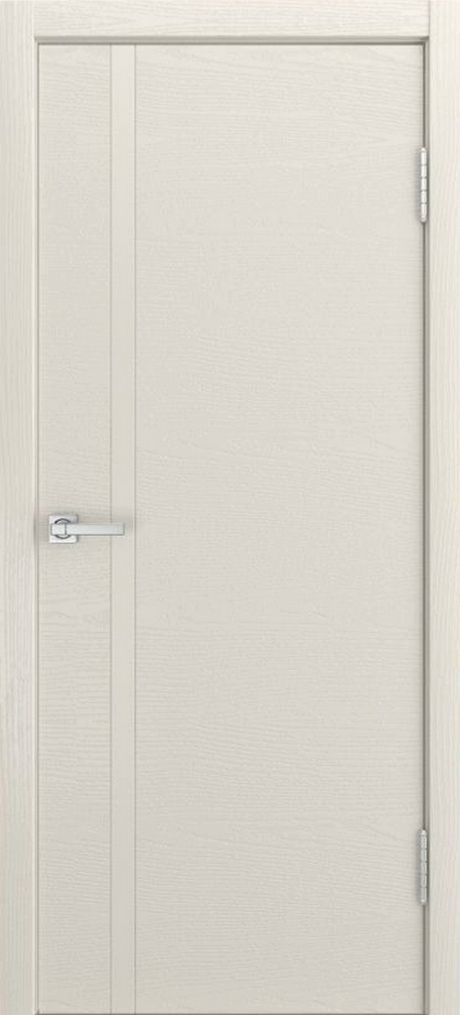 Глухая межкомнатная дверь ID-Y c чередованием Бьянко Шпон (Мильяна)