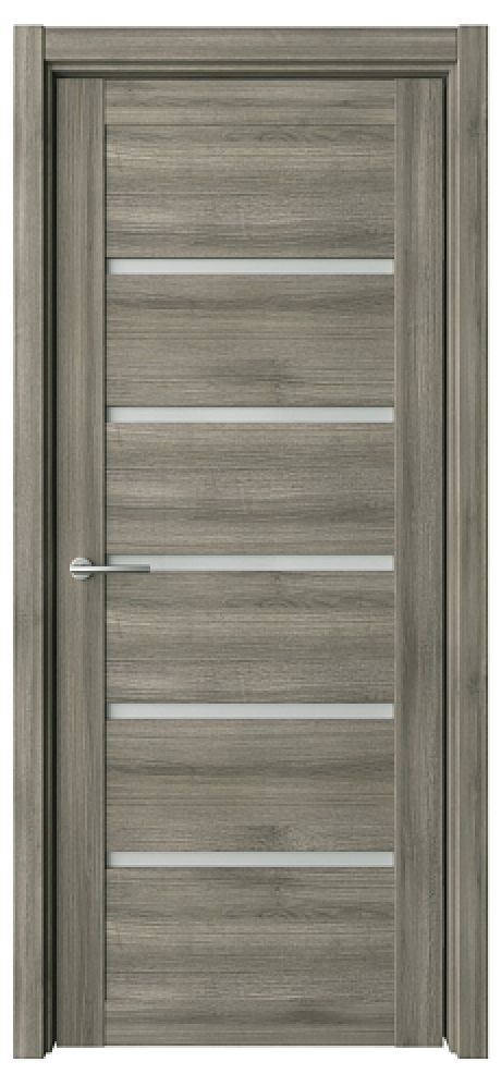 Межкомнатная дверь со стеклом Вена Пепельный ясень Эко-шпон Стекло мателюкс (ALBERO)