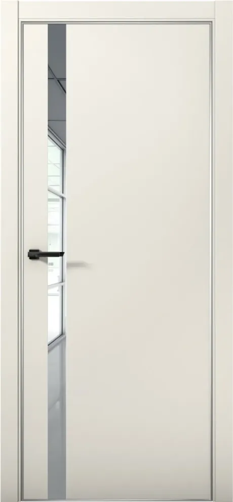 Межкомнатная дверь с зеркалом ESTETICA 07 Магнолия Анодированная кромка AL (Brandoors)