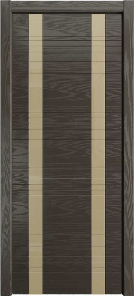 Межкомнатная дверь со стеклом ID-D Гриджио Шпон (Мильяна)