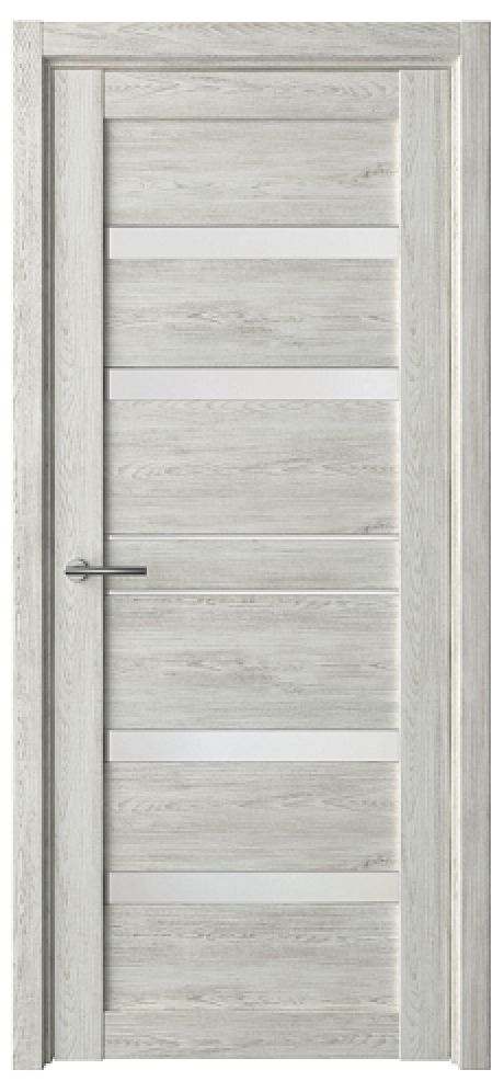 Межкомнатная дверь со стеклом Дрезден Дуб нордик Эко-шпон Стекло мателюкс (ALBERO)