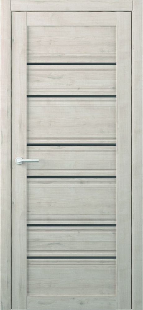 Межкомнатная дверь со стеклом Техас ширина 40 см Кремовый Soft Touch (ALBERO)