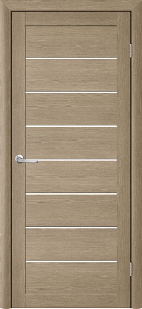 Межкомнатная дверь со стеклом Тренд Т-1 Лиственница латте Eco Tex Стекло белое (ALBERO)