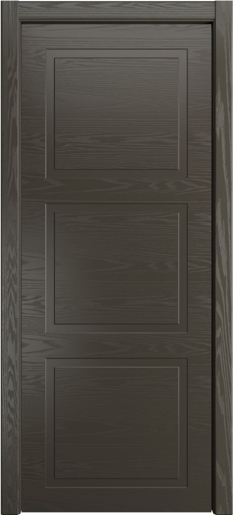 Глухая межкомнатная дверь ID-Лайн 3 Гриджио Шпон (Мильяна)