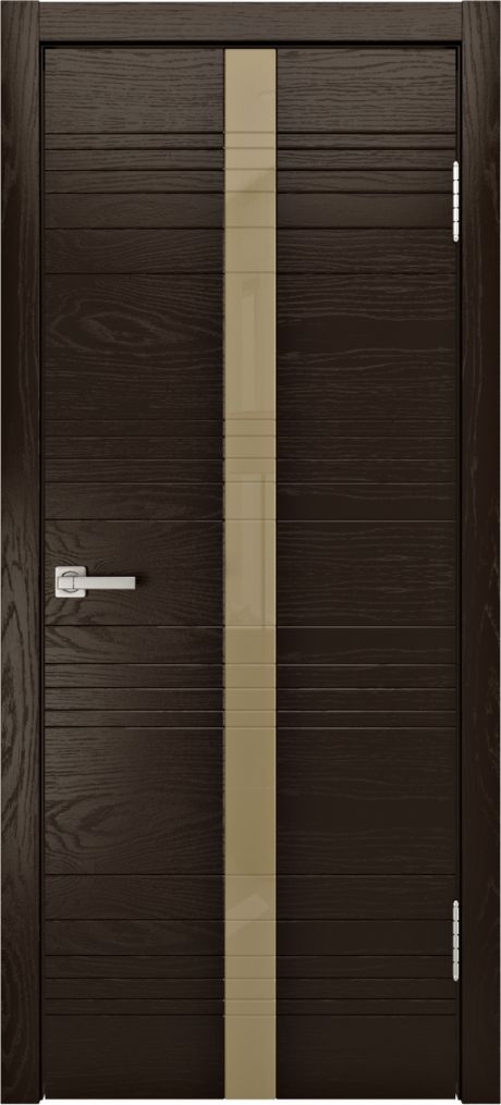 Межкомнатная дверь со стеклом ID-X Темный шоколад Шпон (Мильяна)