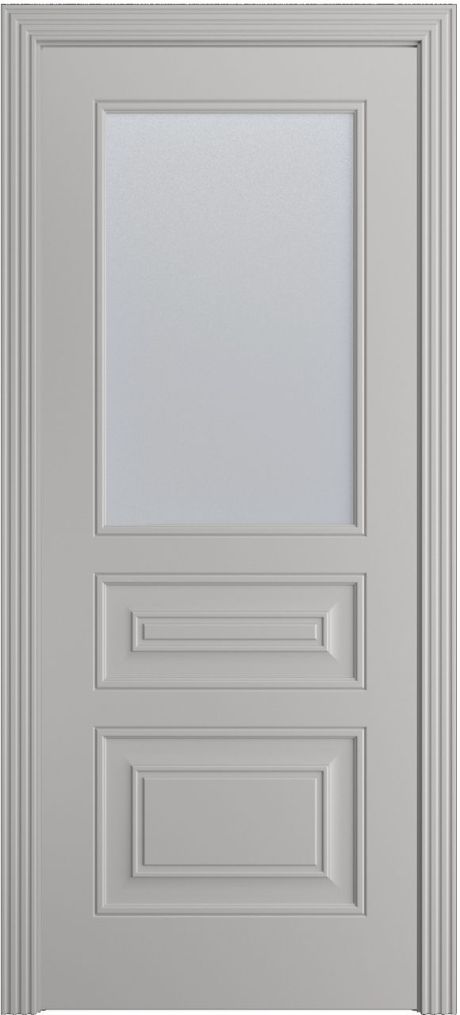 Межкомнатная дверь со стеклом Версаль Ф Грей Эмаль (Мильяна)