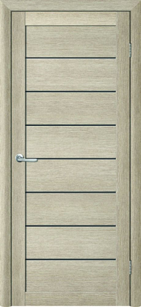 Межкомнатная дверь со стеклом Тренд Т-1 Акация кремовая Eco Tex Стекло графитовое (ALBERO)