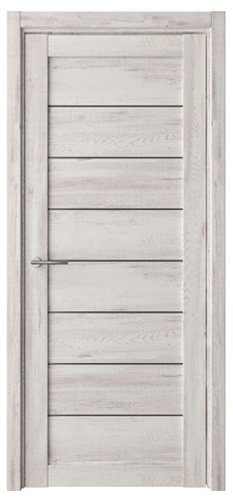 Межкомнатная дверь со стеклом Сеул Темный кипарис Эко-шпон Стекло графитовое (ALBERO)