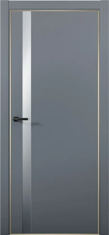 Межкомнатная дверь со стеклом ESTETICA 07 Антрацит Кромка AL Gold (Brandoors)