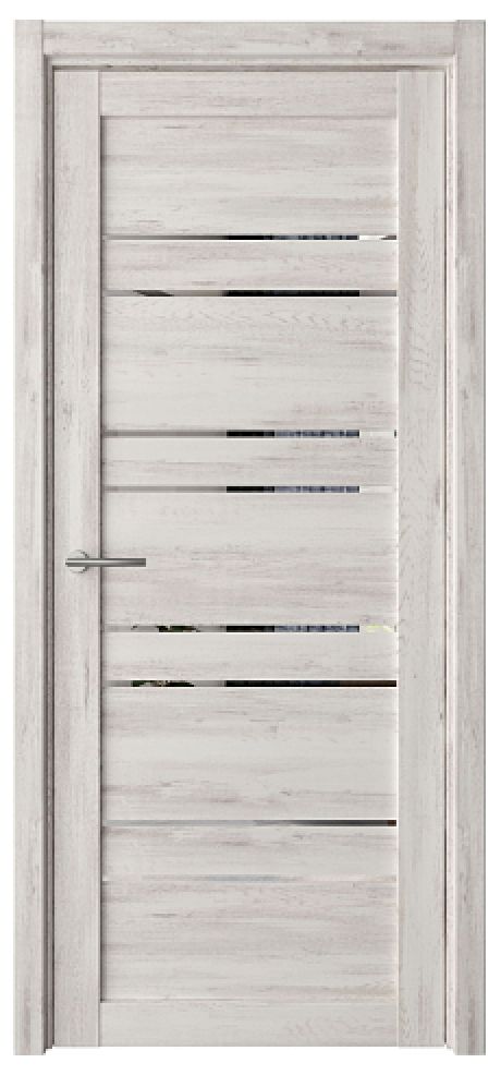 Межкомнатная дверь с зеркалом Дублин Темный кипарис Эко-шпон Зеркало (ALBERO)