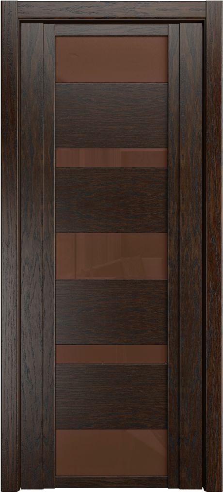 Межкомнатная дверь со стеклом QDO M Дуб коньячный Шпон (Мильяна)