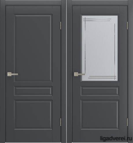 Межкомнатная дверь Belle Графит Эмаль (Лига дверей)