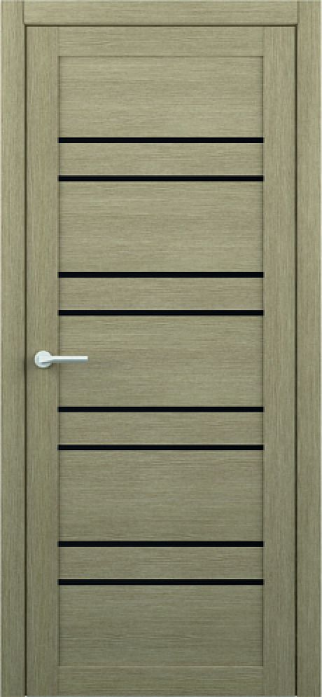 Межкомнатная дверь со стеклом Тренд-14 Лиственница латте Eco Tex Стекло черное (ALBERO)