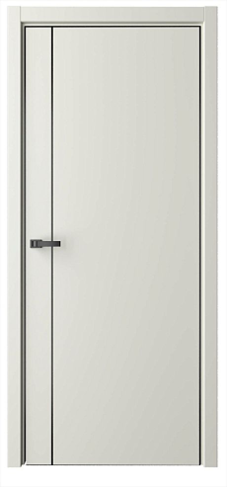 Глухая межкомнатная дверь Лайн-4 Латте Эмаль (ALBERO)