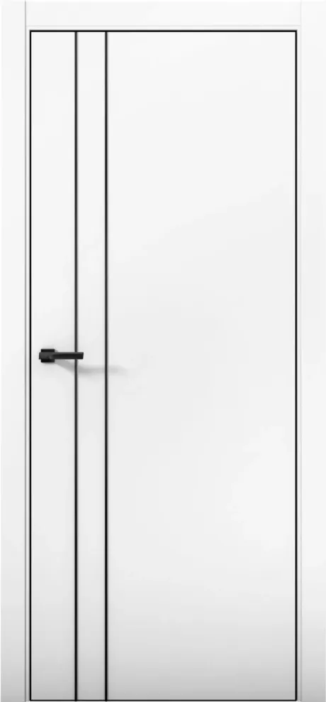 Межкомнатная дверь ESTETICA 04 Аляска Кромка AL Black (Brandoors)