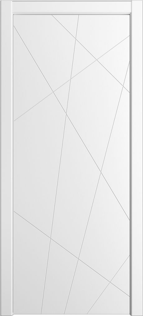 Глухая межкомнатная дверь ID-N Белоснежный Эмаль (Мильяна)