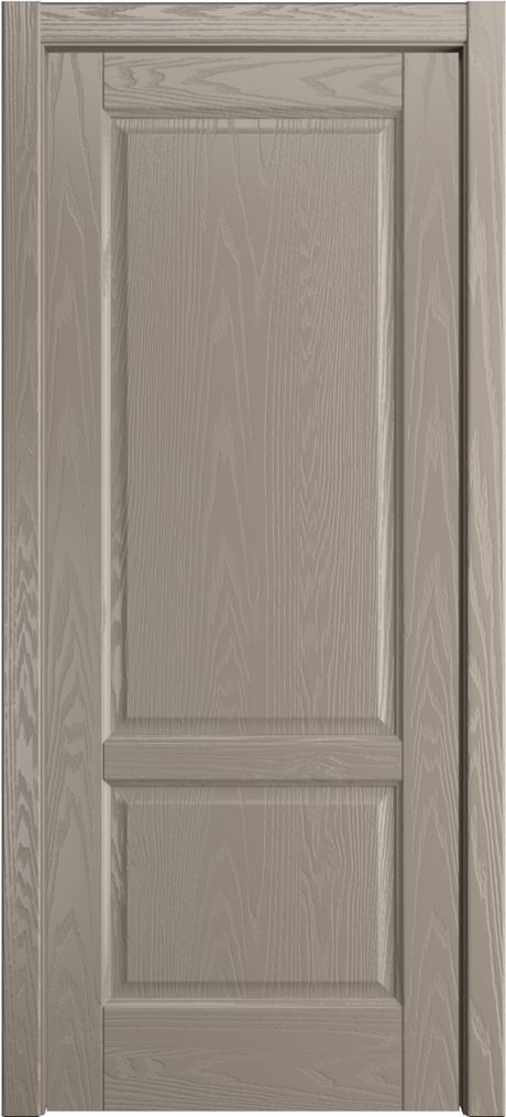 Глухая межкомнатная дверь Ровена Латте Шпон (Мильяна)