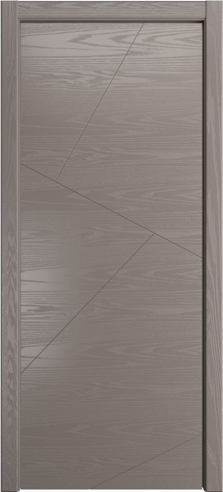 Глухая межкомнатная дверь ID-VL Темно-серый Шпон (Мильяна)