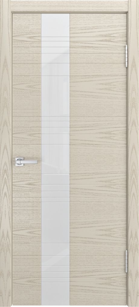 Межкомнатная дверь со стеклом ID-HL Бьянко Шпон (Мильяна)
