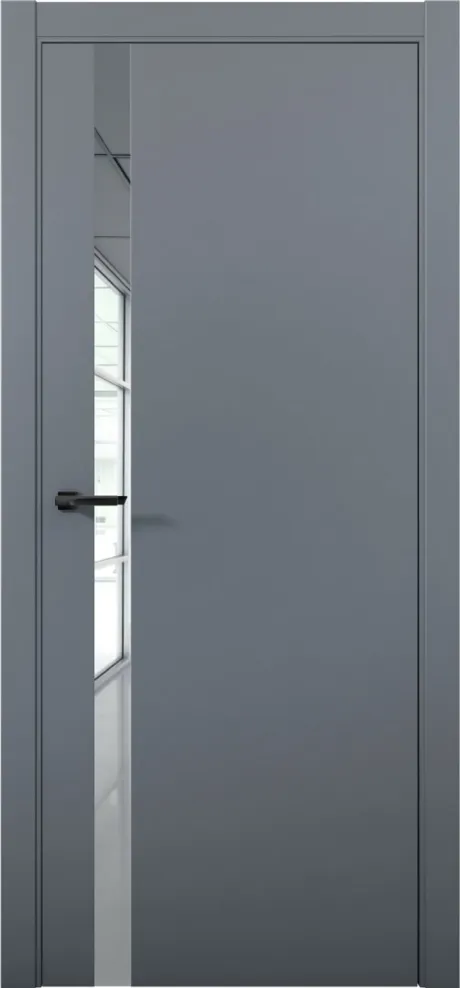 Межкомнатная дверь с зеркалом ESTETICA 07 Антрацит ABS кромка Кромка (Brandoors)