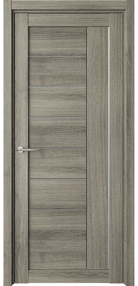 Межкомнатная дверь со стеклом Марсель Пепельный ясень Эко-шпон Стекло мателюкс (ALBERO)