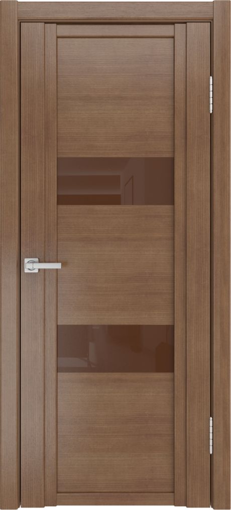 Межкомнатная дверь со стеклом QDO N Дуб палисандр Шпон (Мильяна)