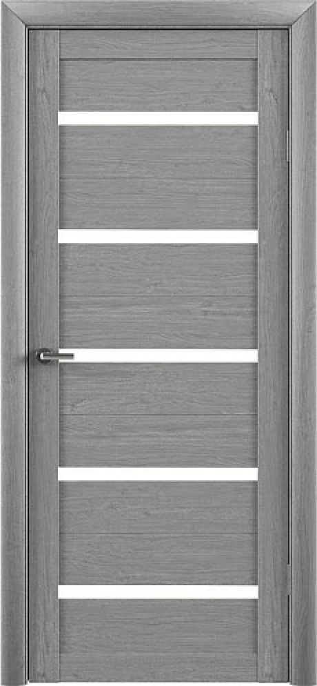 Межкомнатная дверь со стеклом Тренд Т-2 Ясень дымчатый Eco Tex Стекло белое (ALBERO)