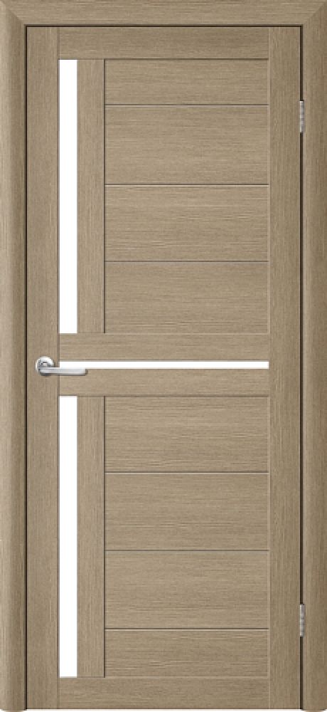 Межкомнатная дверь со стеклом Тренд Т-5 Лиственница латте Eco Tex Стекло белое (ALBERO)