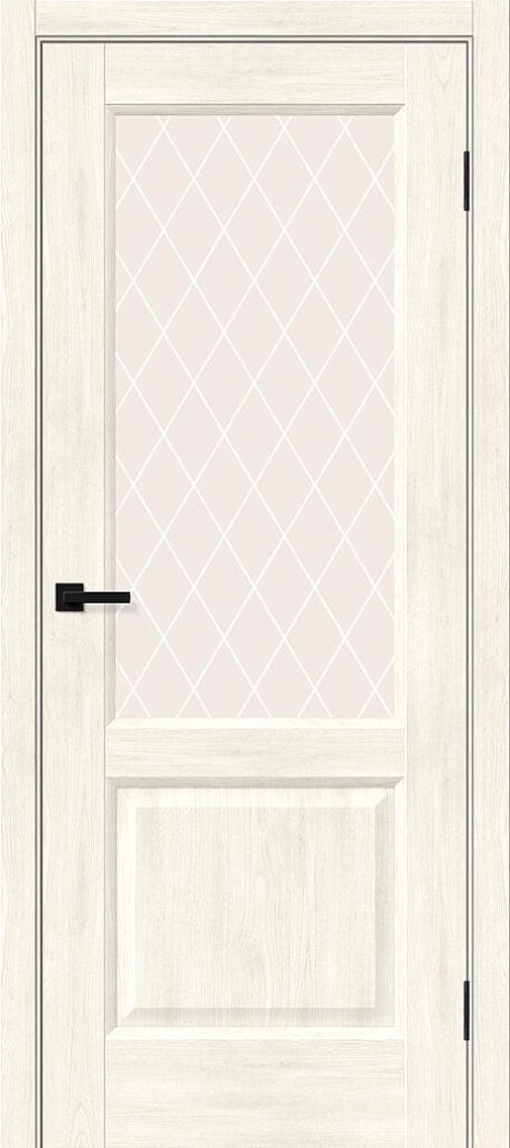 Межкомнатная дверь остекленная Неоклассик-33 Nordic Oak (BRAVO)