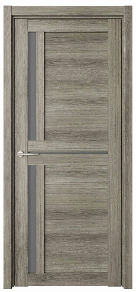 Межкомнатная дверь со стеклом Кельн Пепельный ясень Эко-шпон Стекло графитовое (ALBERO)