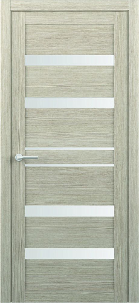 Межкомнатная дверь со стеклом Тренд-12 Акация кремовая Eco Tex Стекло мателюкс (ALBERO)