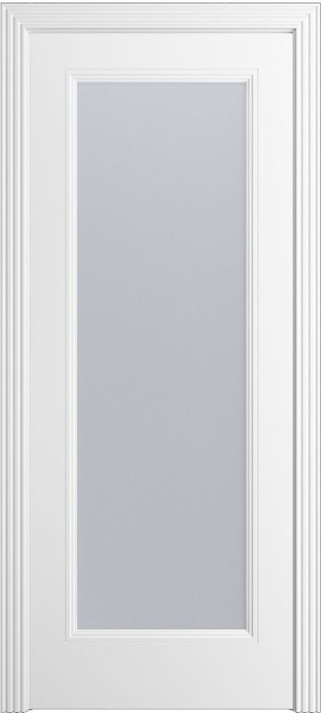 Межкомнатная дверь со стеклом Манхэттен-1 Белоснежный Эмаль (Бипи Дорс)