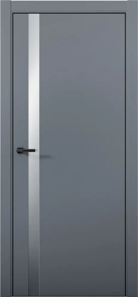 Межкомнатная дверь со стеклом ESTETICA 07 Антрацит Кромка AL Black (Brandoors)