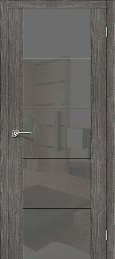 Межкомнатная дверь остекленная V4 S Grey Veralinga (ĒLPORTA)