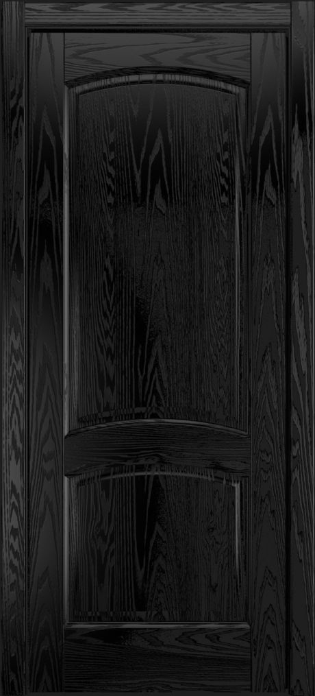 Глухая межкомнатная дверь Фиона Неро Шпон (Мильяна)