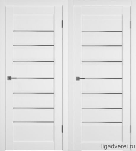 Межкомнатная дверь со стеклом Extra Белый Эмалит Стекло белое (Лига дверей)