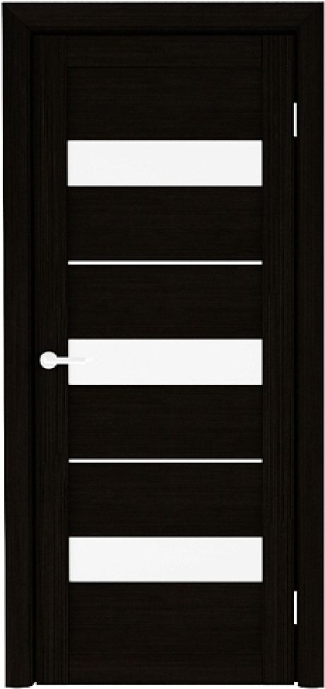 Межкомнатная дверь со стеклом Тренд Т-7 Лиственница темная Eco Tex Стекло белое (ALBERO)