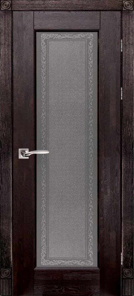 Межкомнатная дверь со стеклом Классик №3 Венге Массив дуба (ОКА)