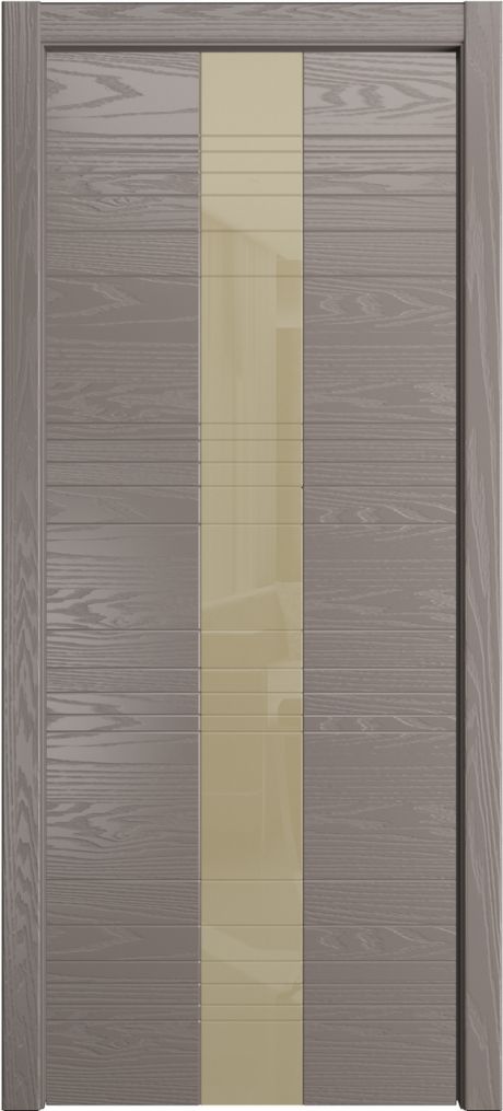 Межкомнатная дверь со стеклом ID-XL Темно-серый Шпон (Мильяна)