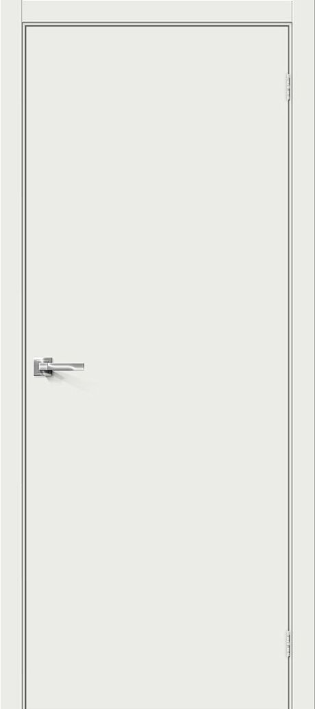 Межкомнатная дверь глухая Браво-0.П White Matt (Mr.wood)
