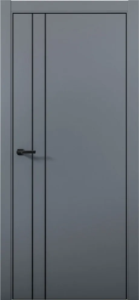 Межкомнатная дверь ESTETICA 04 Антрацит Кромка AL Black (Brandoors)