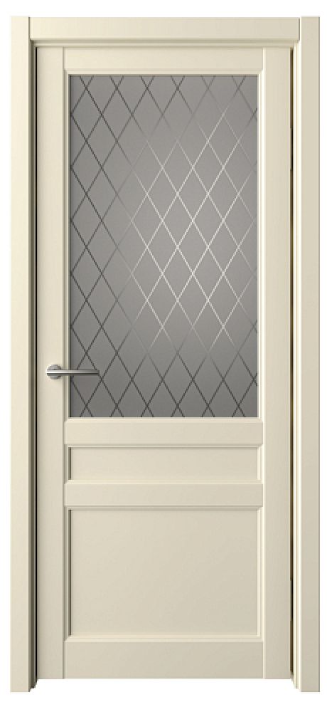 Межкомнатная дверь со стеклом Олимпия Сэнд Vinyl Стекло мателюкс "Рубин" (ALBERO)