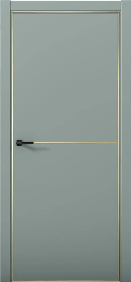 Межкомнатная дверь ESTETICA 02 Deep Green Кромка AL Gold (Brandoors)