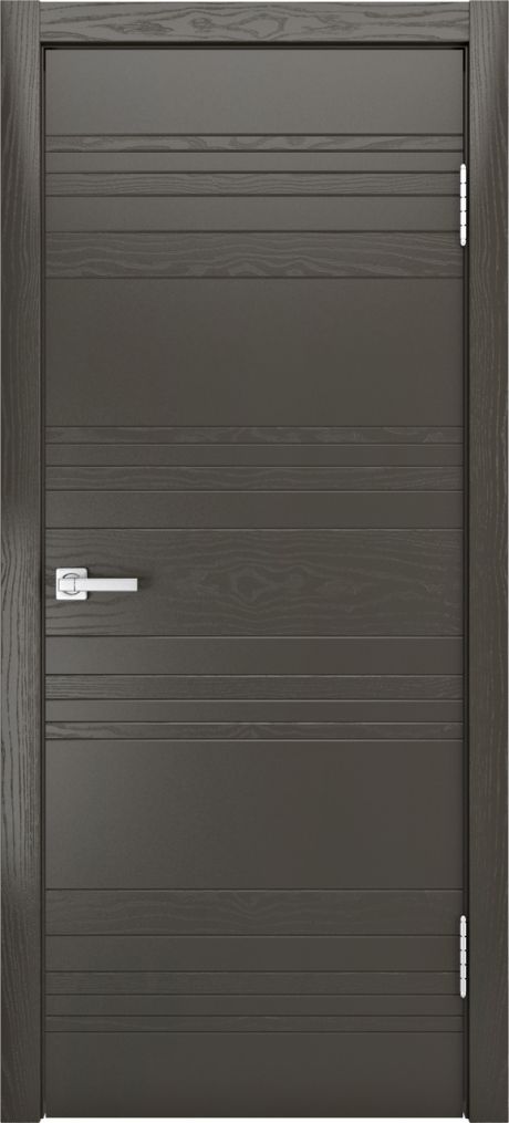 Глухая межкомнатная дверь ID-E Гриджио Шпон (Мильяна)