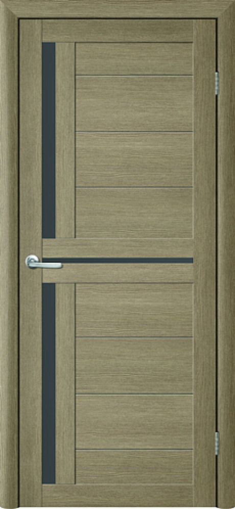 Межкомнатная дверь со стеклом Тренд Т-5 Лиственница латте Eco Tex Стекло графитовое (ALBERO)